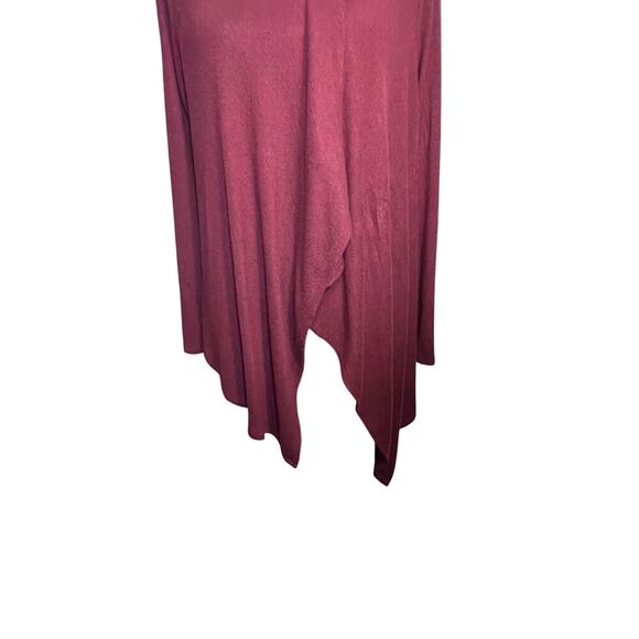 Bobeau Luxuriously Soft Charcoal Gray Asymmetrical Wrap Cardigan - Picture 7 of 9